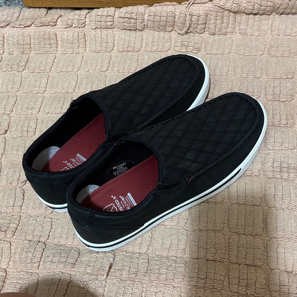 Black Quilted Slip-On Twisted X Shoes